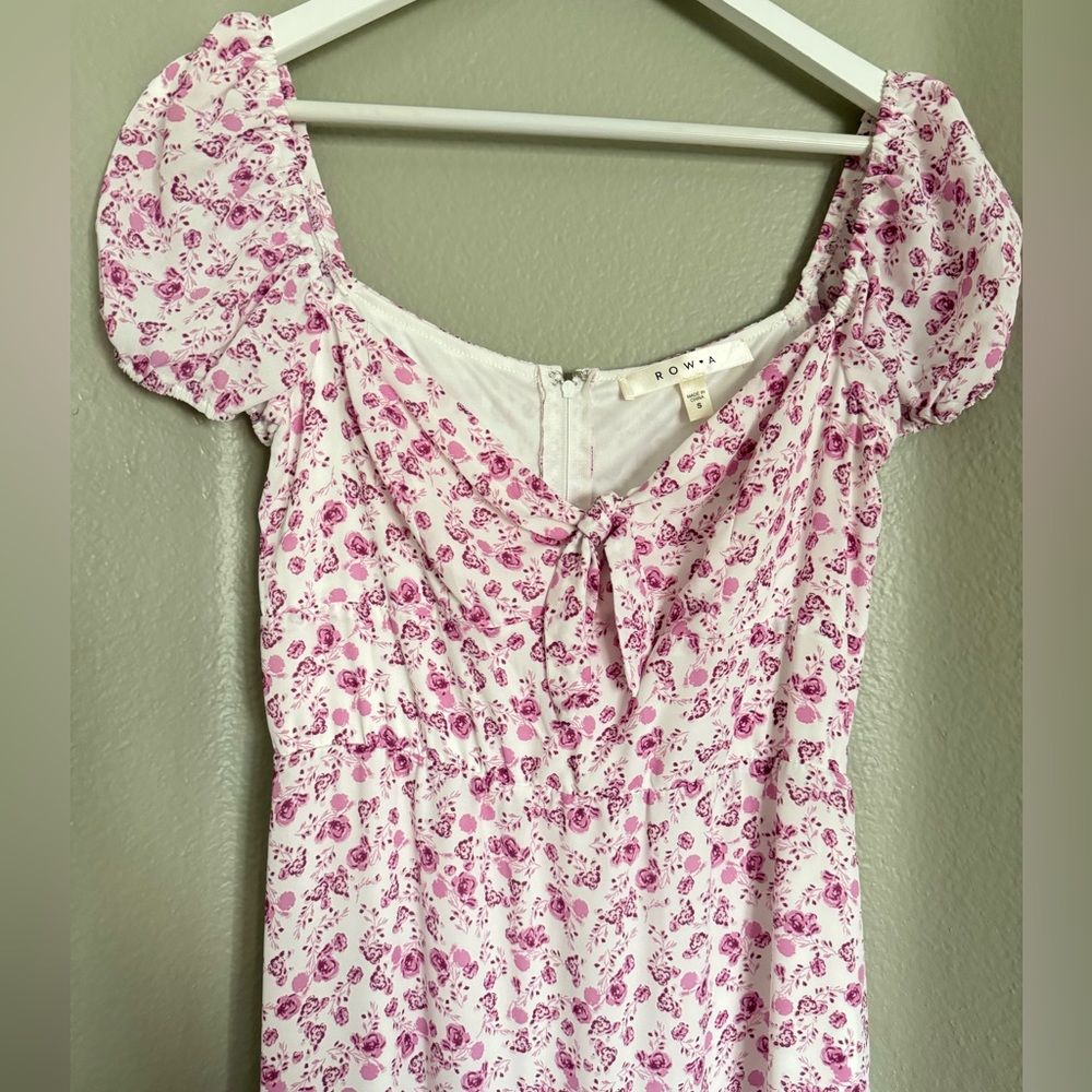 ROW A Floral Print Tie Front Midi Dress
IVORYFLORL Size Small
